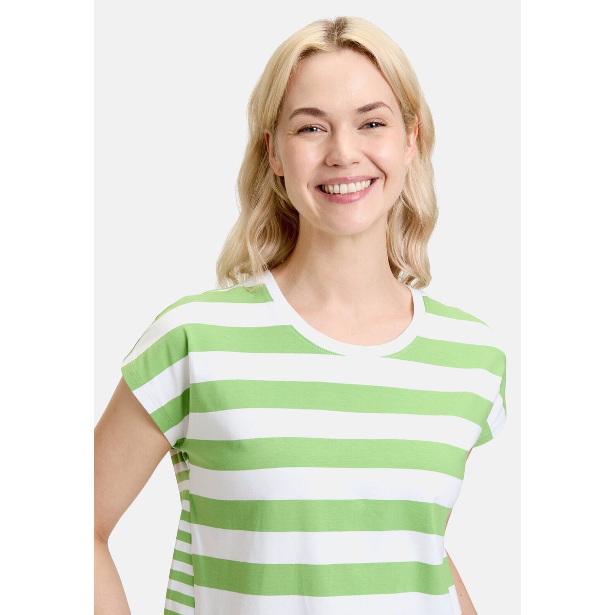 T-shirt basique à rayures white/green, BETTY BARCLAY