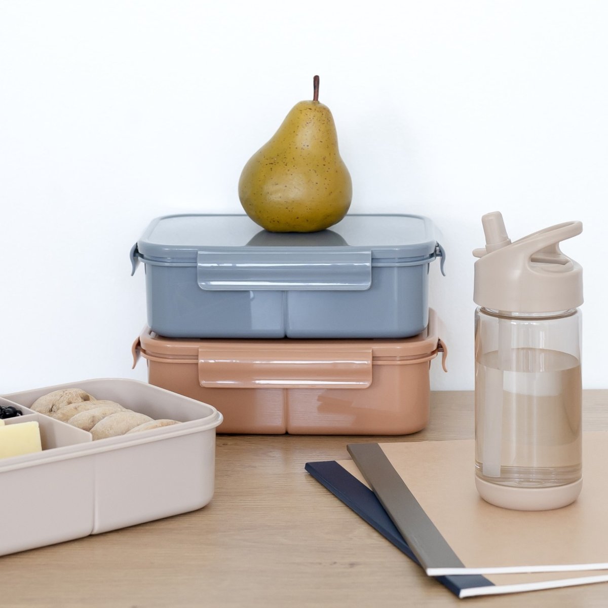 Gourde en plastique recyclé beige, 3 SPROUTS