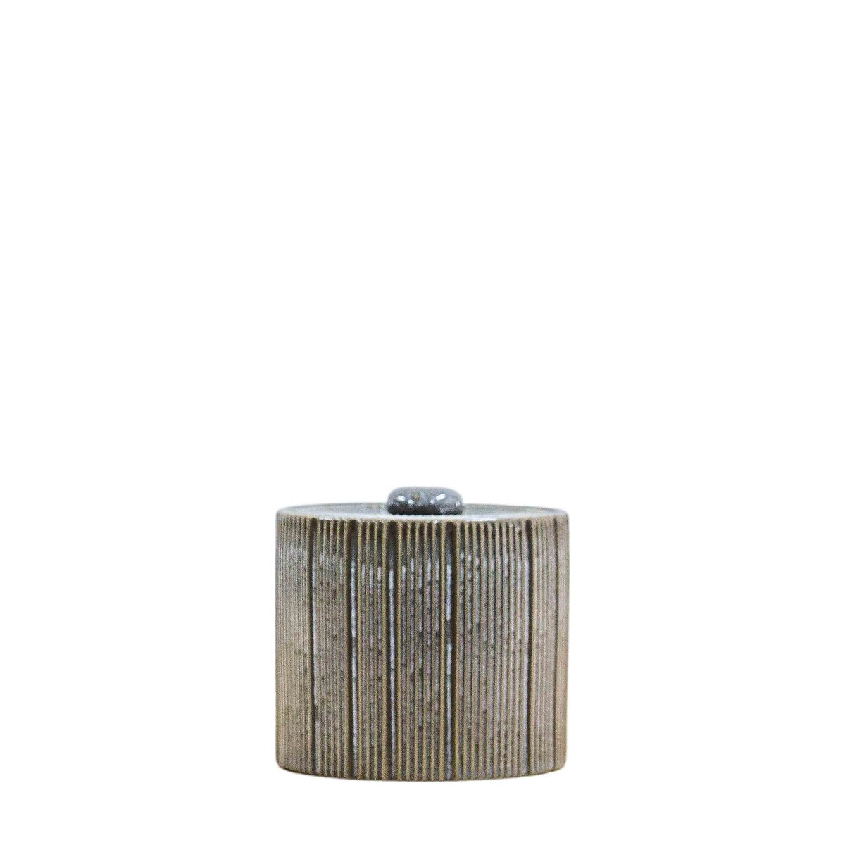 Medium Ceramic Decorative Storage Jar grey, ÉDITÉ