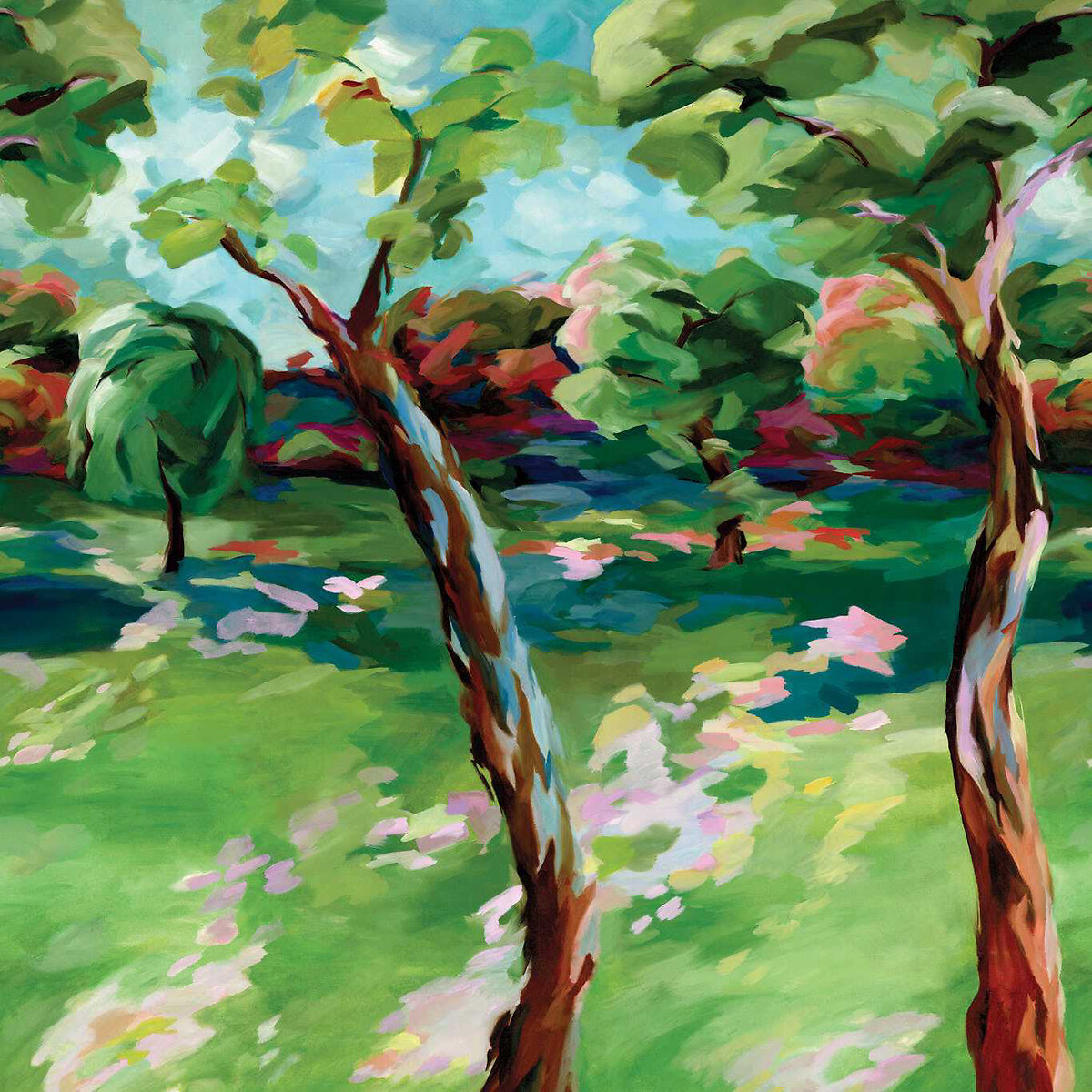 In The Woods Design Mural Wallpaper multi-coloured, HARLEQUIN X SOPHIE ROBINSON