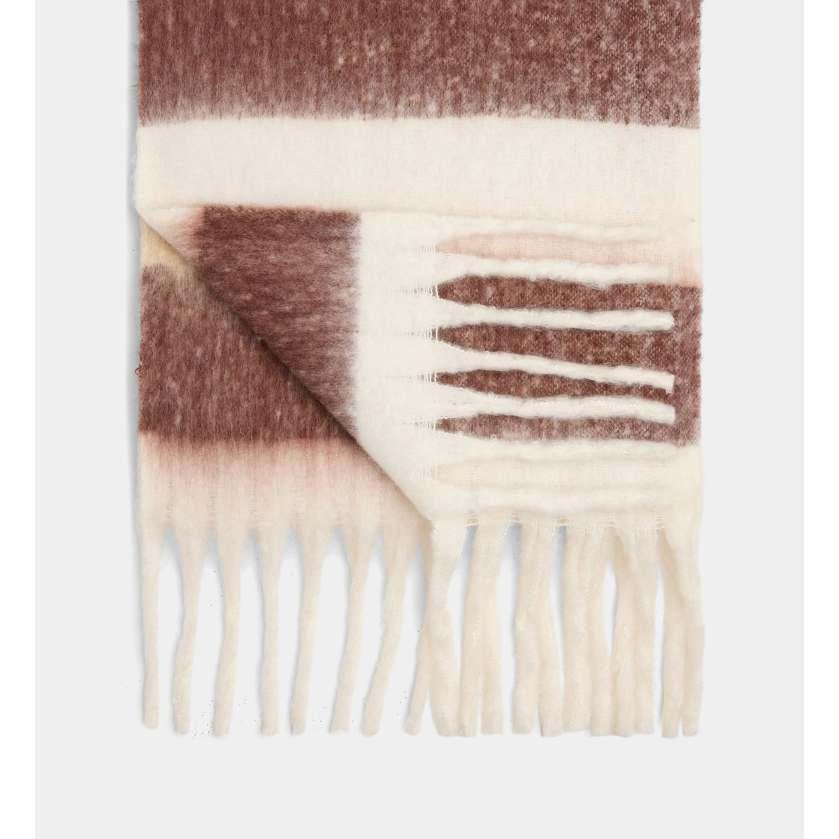 Écharpe rayée mani beige, GALERIES LAFAYETTE