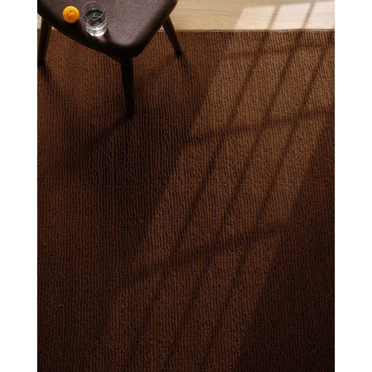 Tapis en laine avec relief , CASTELLO ONE marron, WECON HOME