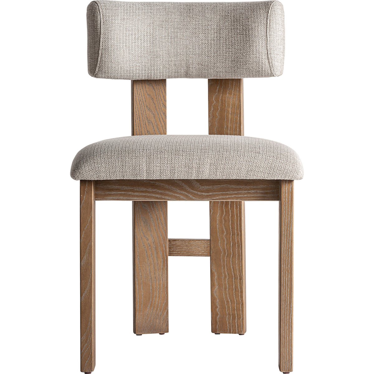 Chaise en frêne et tissu vendue par 2 beige et bois brun, RECOLLECTION