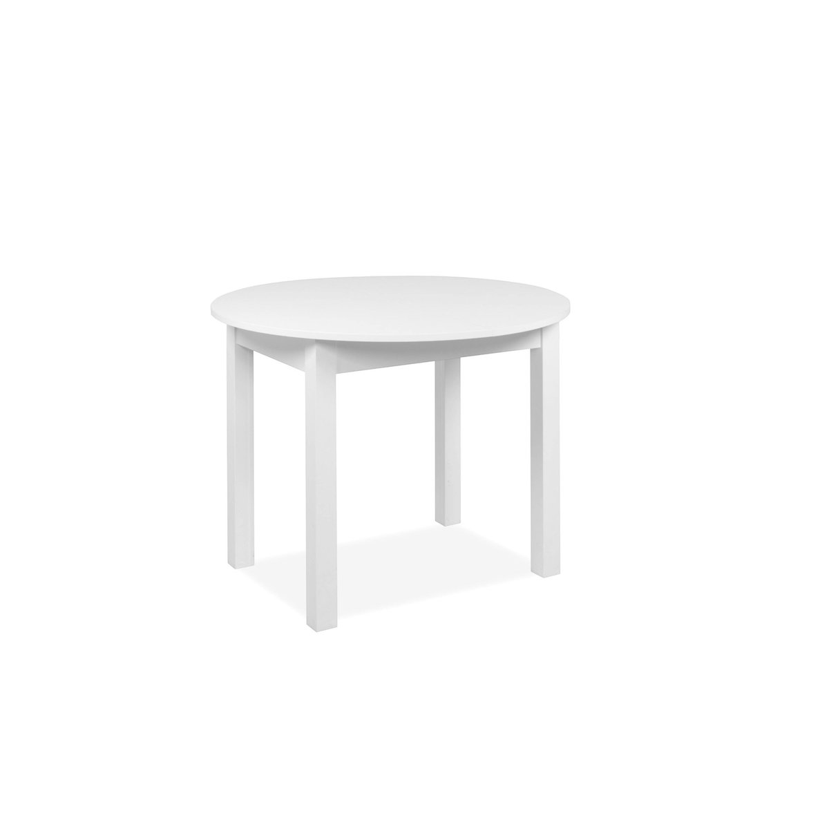 Table ronde extensible 4/6 places, esprit bistrot ALVA blanc, PIER IMPORT