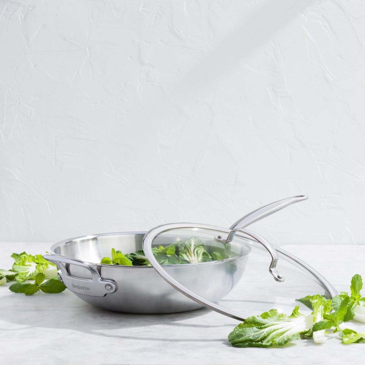 Wok Première 5Ply 30 cm argent / métallique, GREENPAN