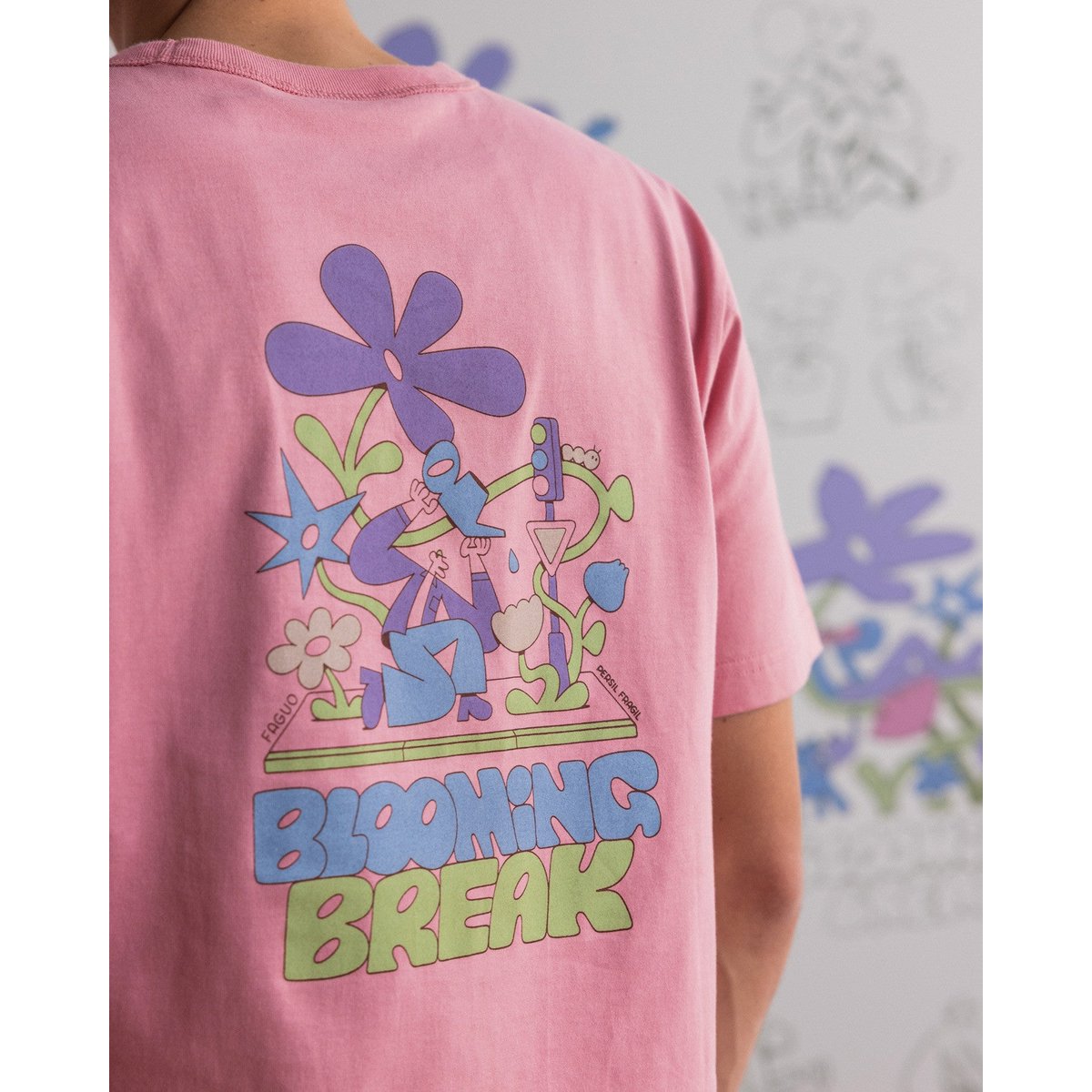 T-shirt LUGNY rose, FAGUO