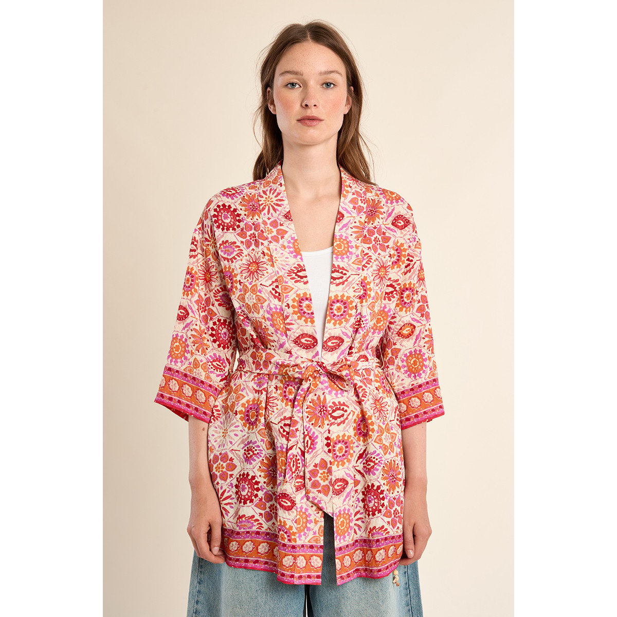 Kimono à nouer orange melissa, MOLLY BRACKEN