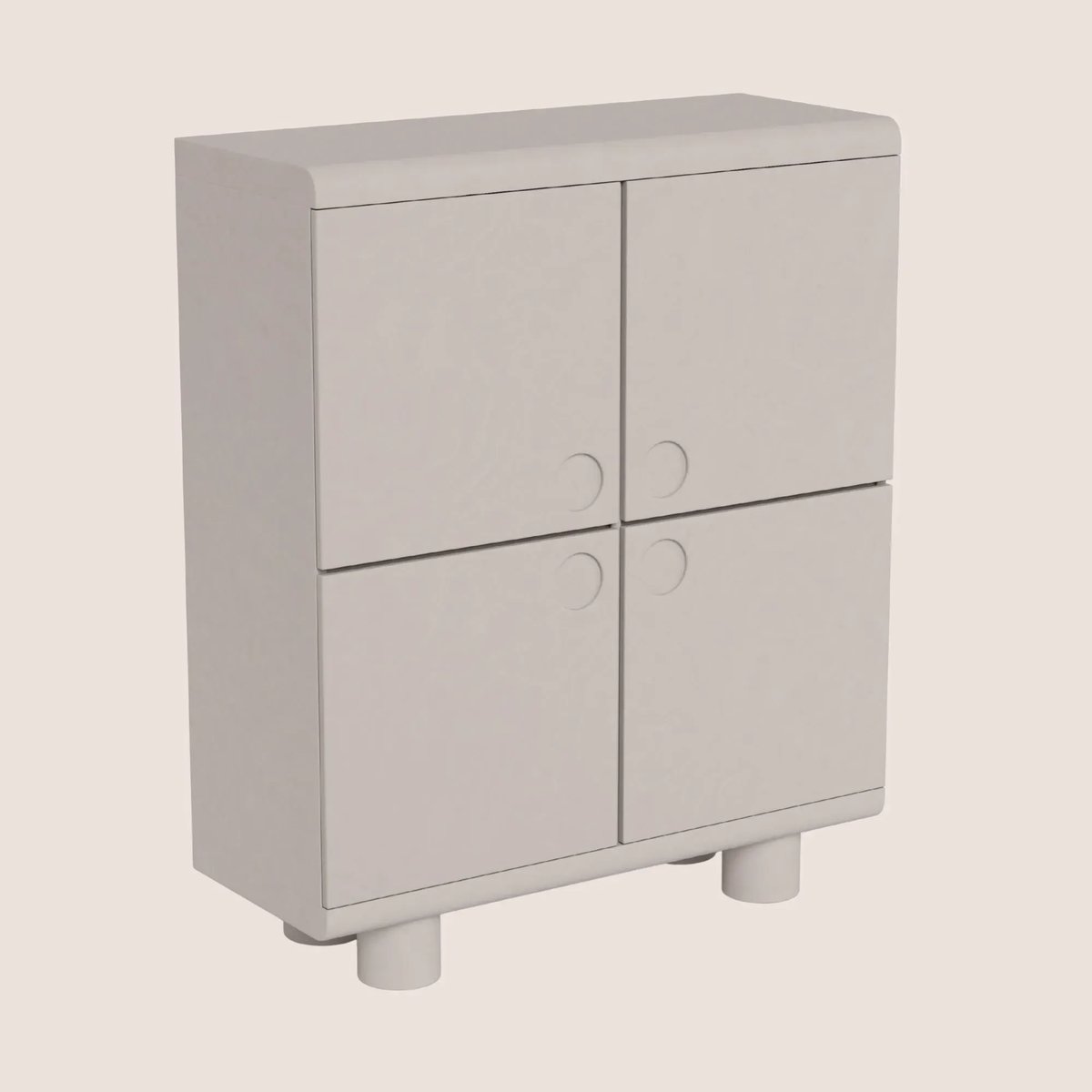 Buffet haut design 4 portes gris L100 - MAGDA gris, HELLIN, DEPUIS 1862