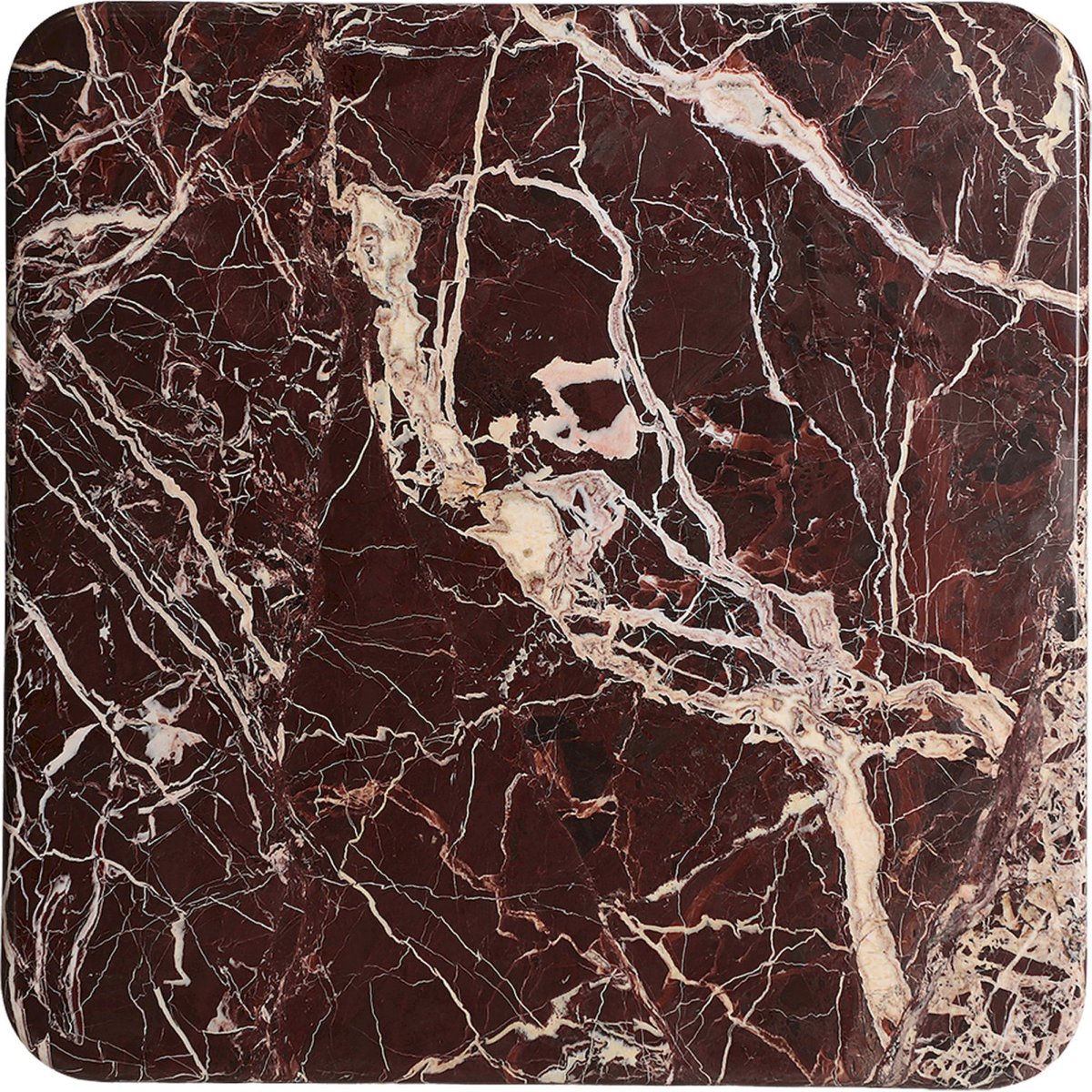 Table de bar en marbre collection VACIO bordeaux marbré et mûre, RECOLLECTION
