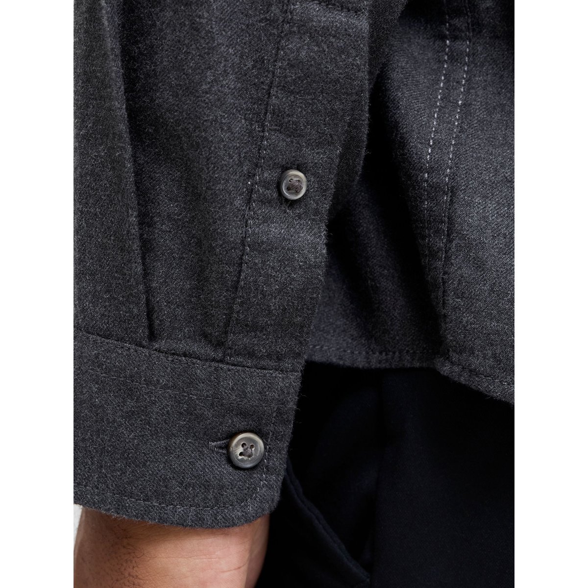 Chemise dark grey melange, JACK & JONES