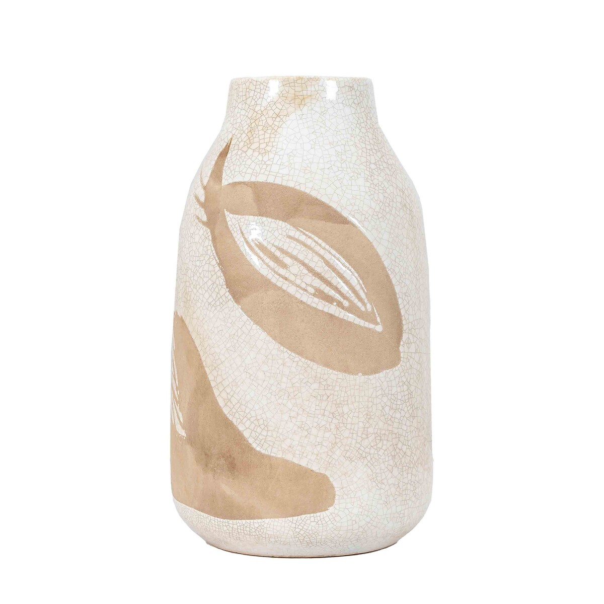 33cm Reactive Vase in White/Brown brown , ÉDITÉ
