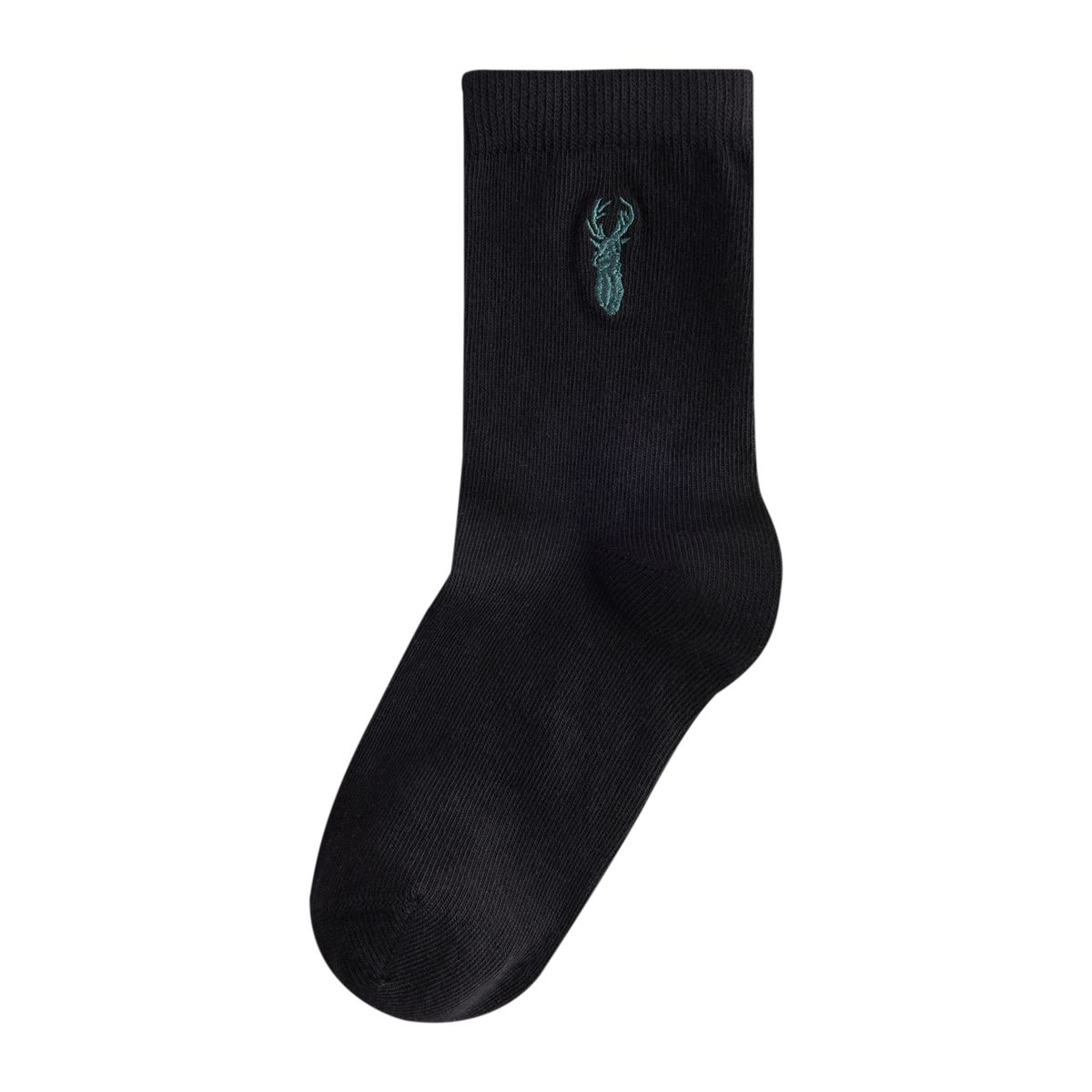 Chaussettes brodées en coton, 7 paires cerf noir, NEXT