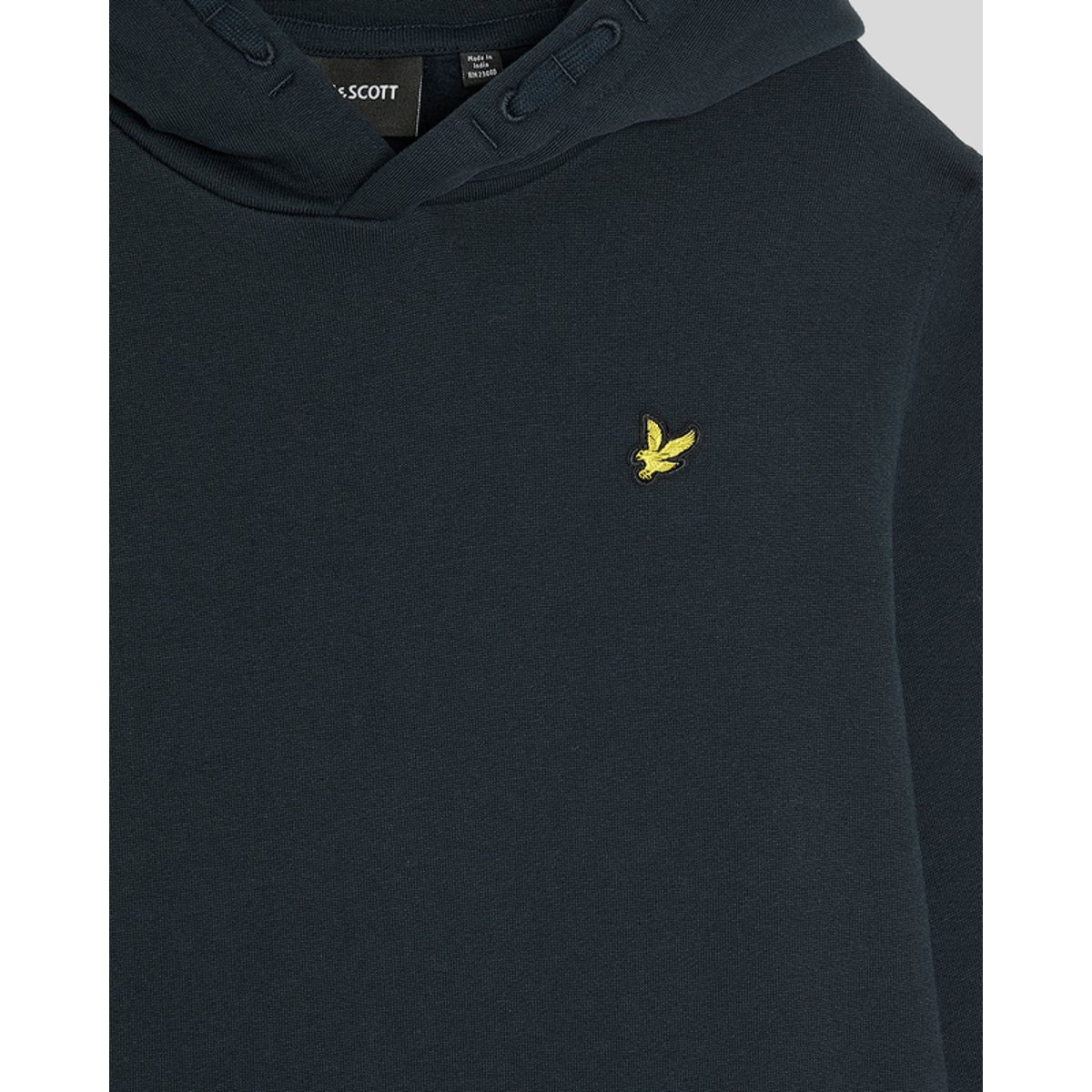 Sweat à capuche en molleton gratté bleu foncé marine, LYLE & SCOTT
