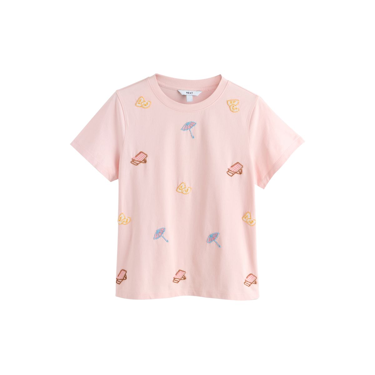 T-shirt à manches courtes et motif chaise rose, NEXT