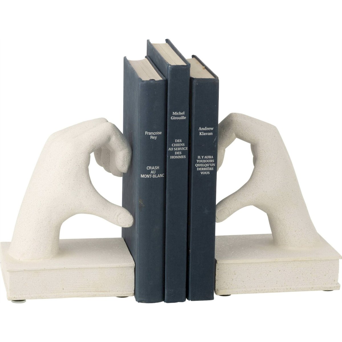 Serre-livres mains love en résine, Lot de 2 blanc, RECOLLECTION