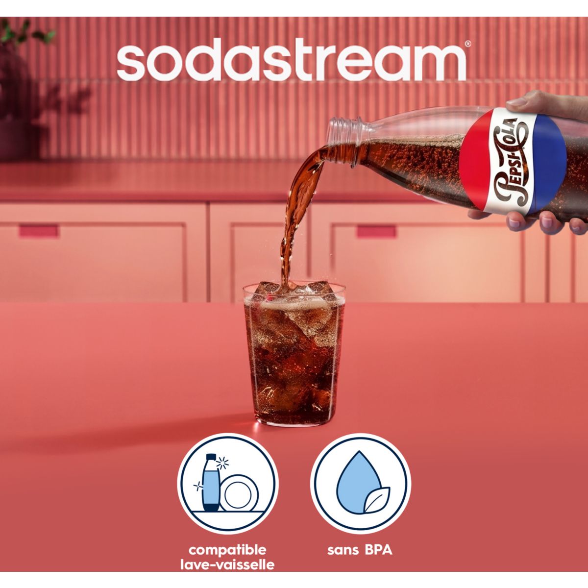Bouteille 1L Fuse Pepsi édition limitée couleur unique, SODASTREAM