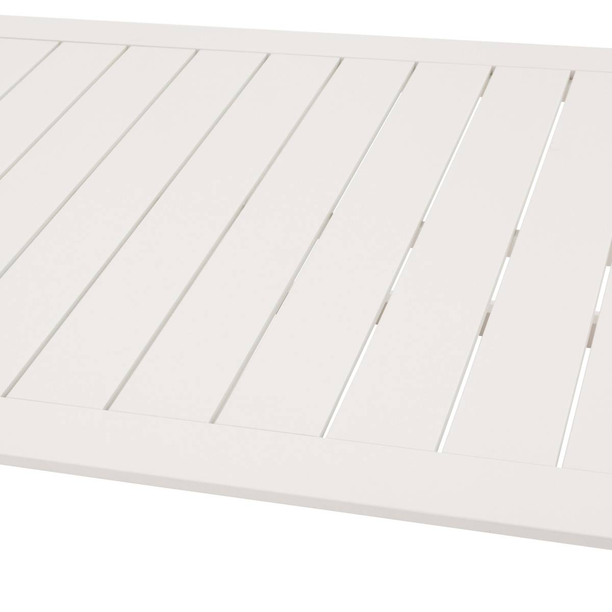 Table basse de jardin carrée en aluminium pieds ajustables ALLURE gris, HESPERIDE
