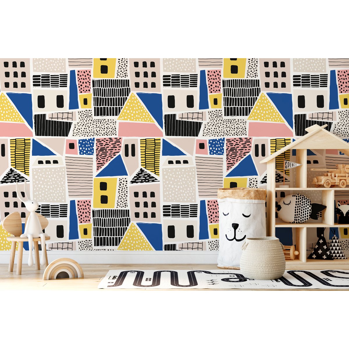 Papier peint panoramique CABANITA multicolore, LE PAPIERS DE NINON