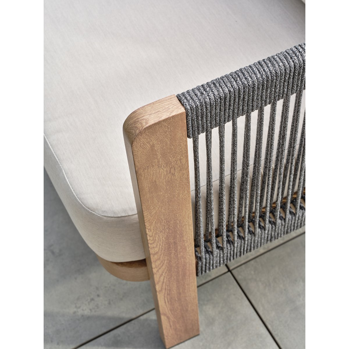 Salon de jardin bas 5 places - JESPAR marron, REMARQUABLE