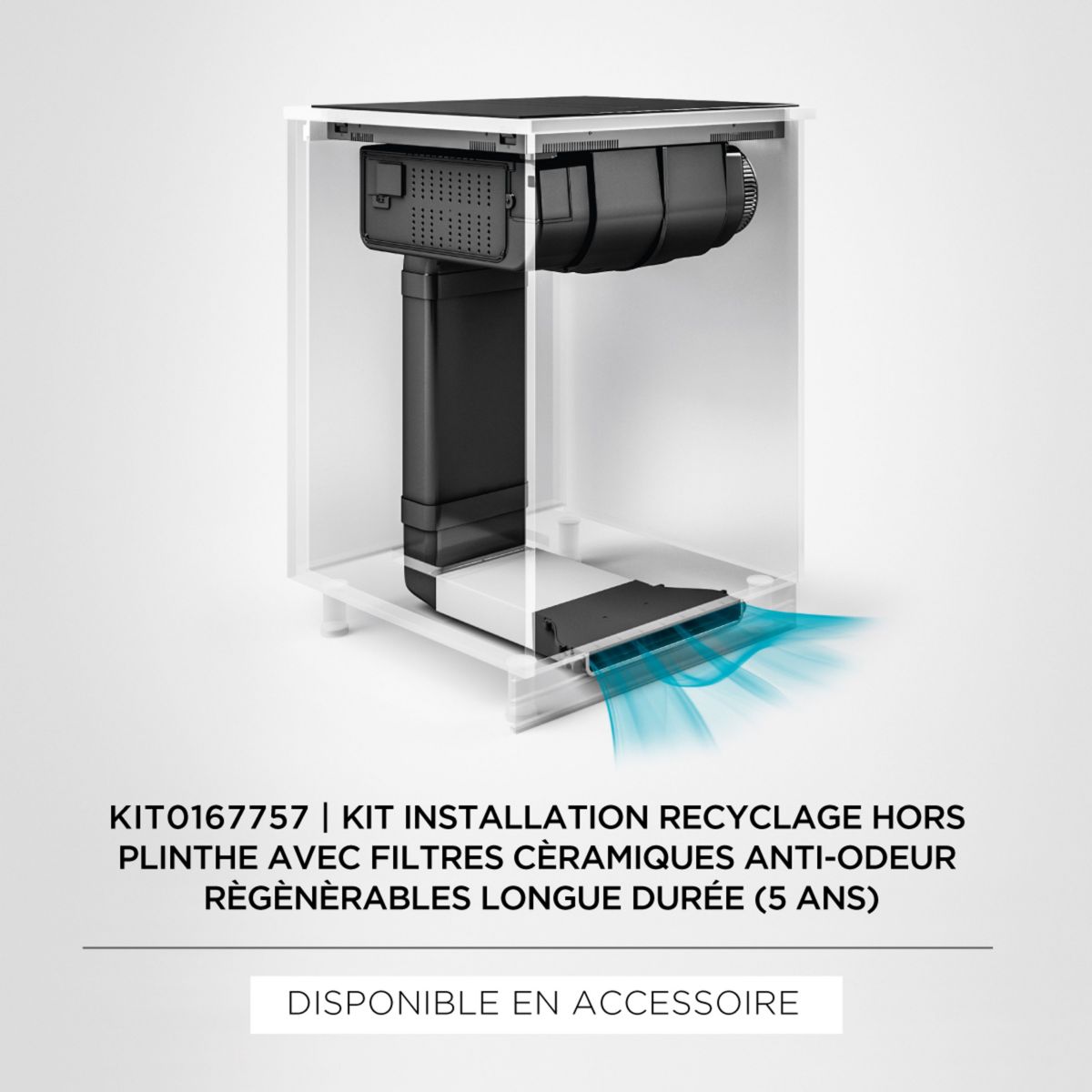 Plaque induction aspirante NIKOLATESLA PRIME S+ BL/A/83 (éva/recyc) couleur unique, ELICA