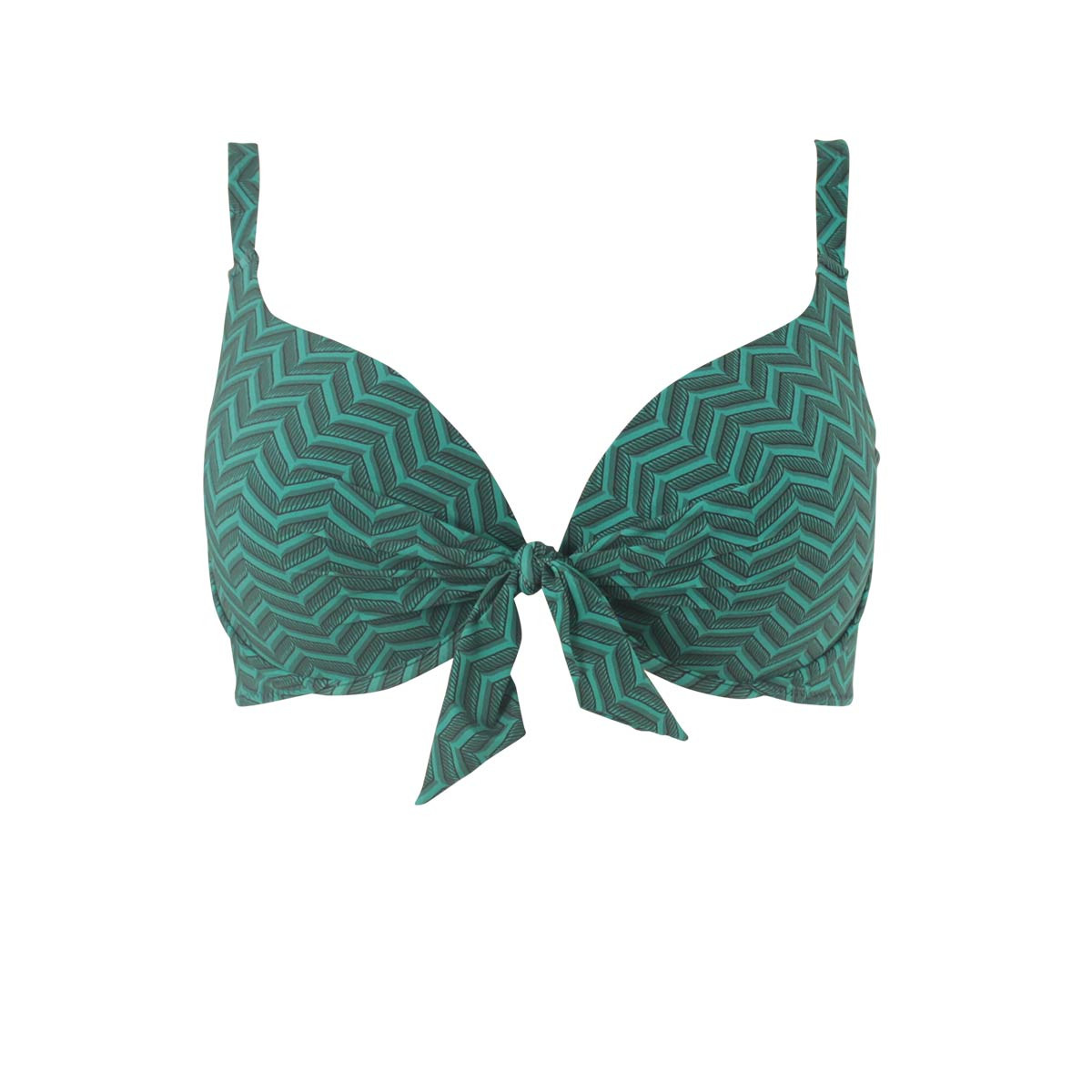 Haut de maillot à coques avec armatures LAGUNE vert, JANINE ROBIN