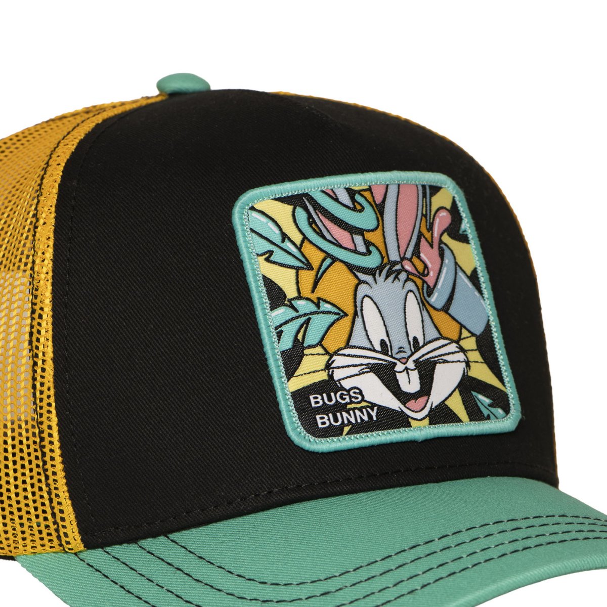 Casquette trucker Looney Tunes turquoise/noir/orange/rose, CAPSLAB
