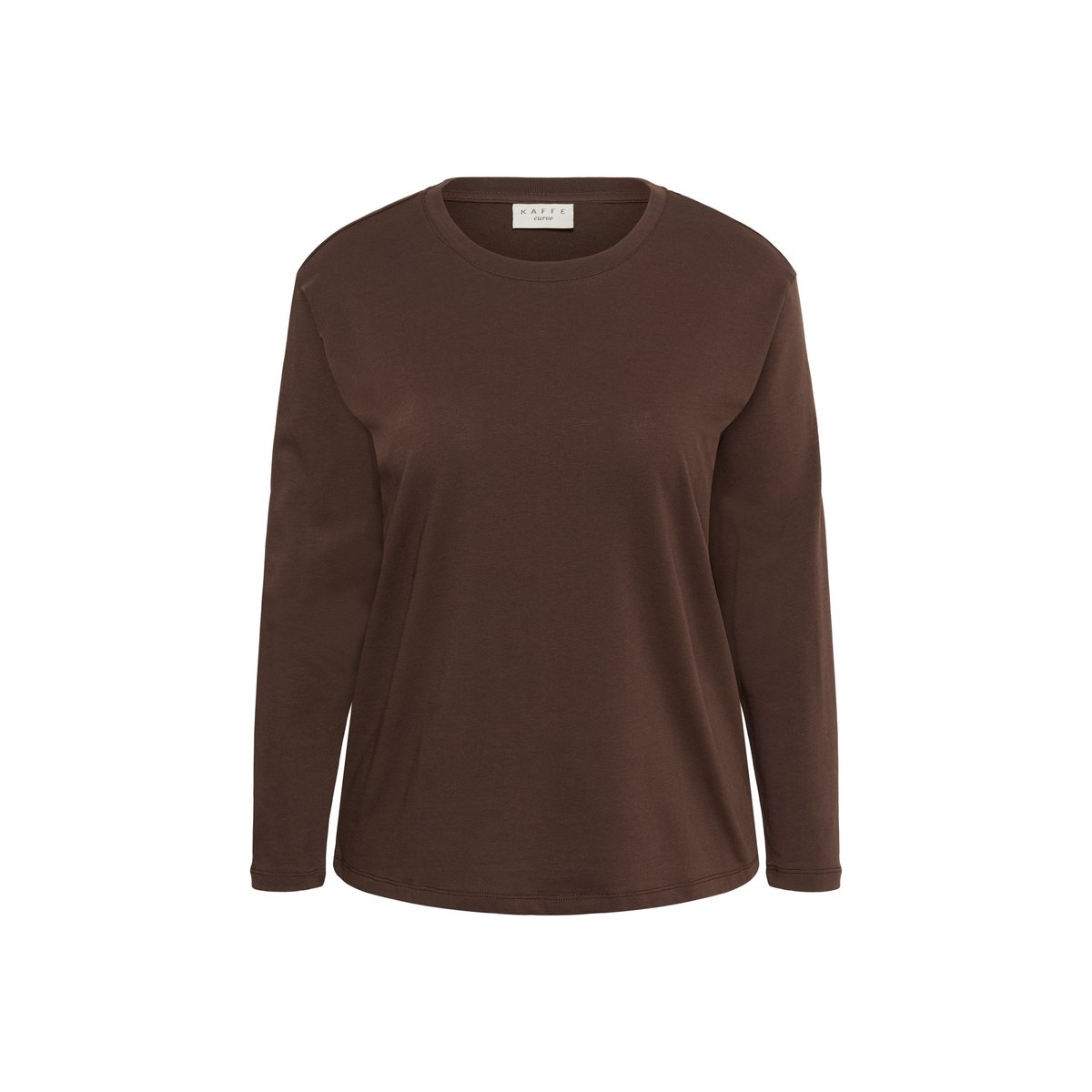 T-shirt à manches longues marron chocolate brown, KAFFE CURVE