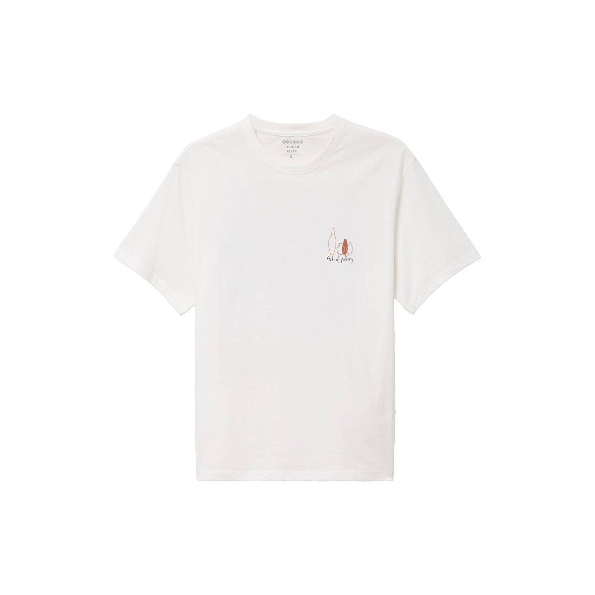 T-shirt en coton ecru, BONOBO