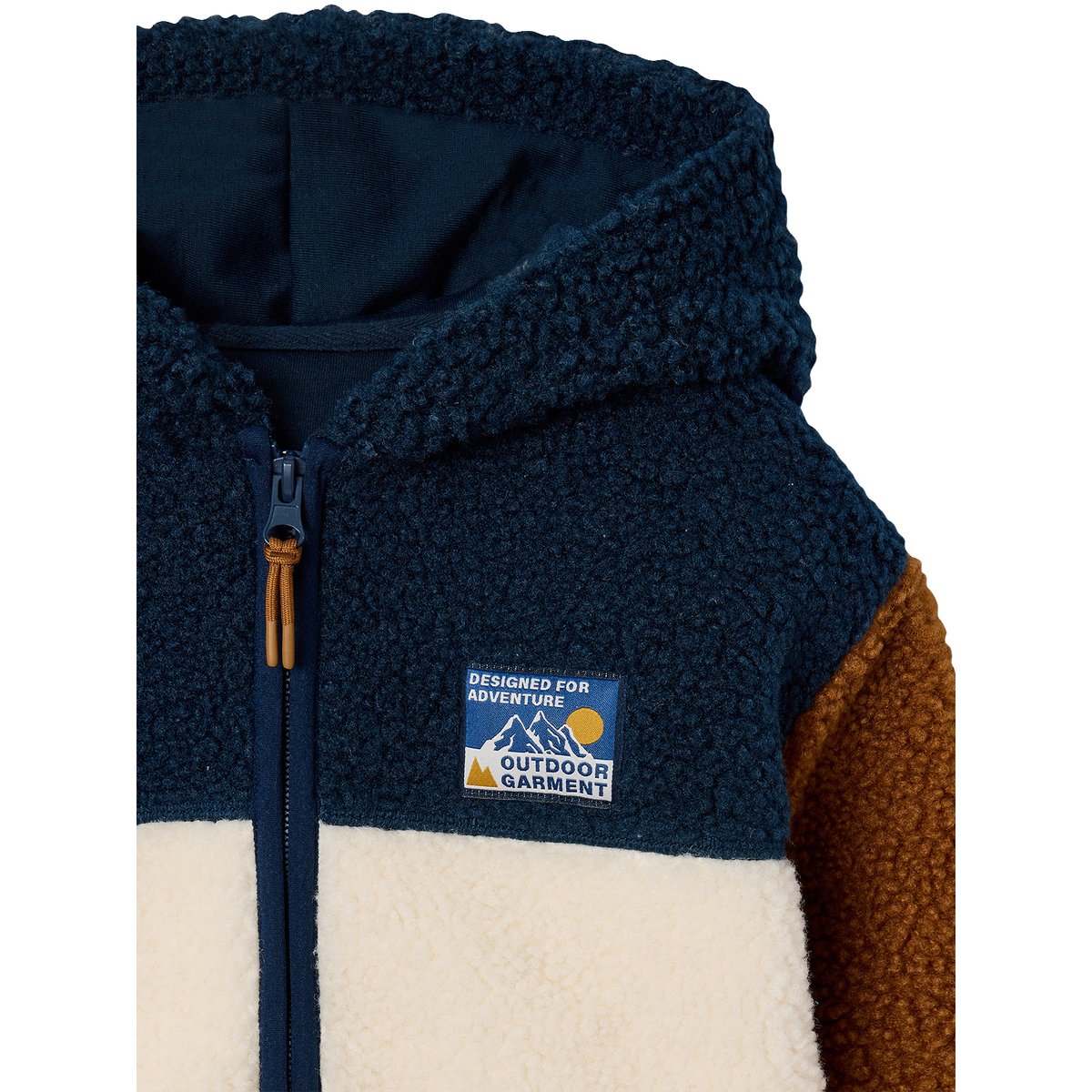 Gilet zippé à capuche bleu moyen, VERTBAUDET