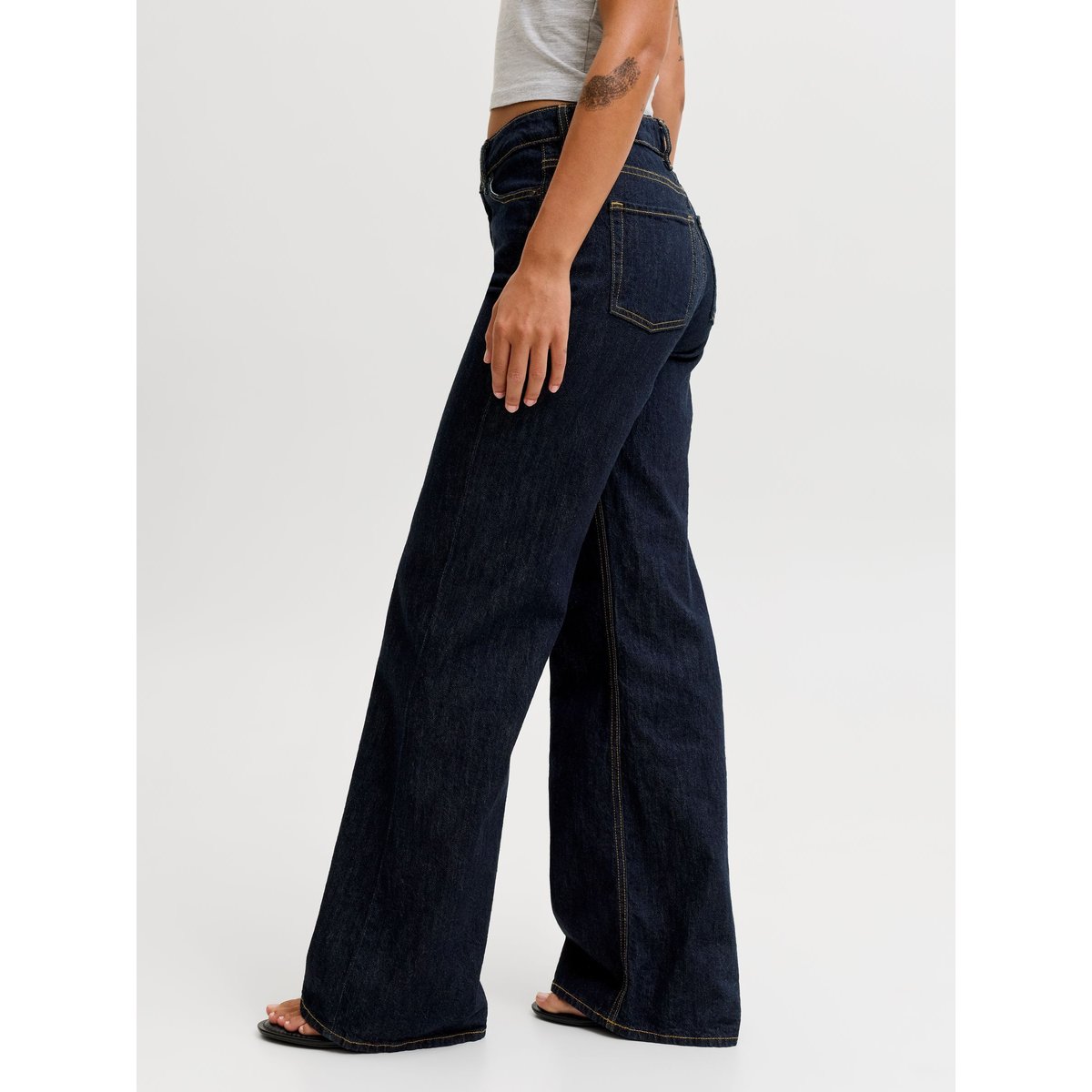 Jean Coupe Évasée dark blue denim, JJXX