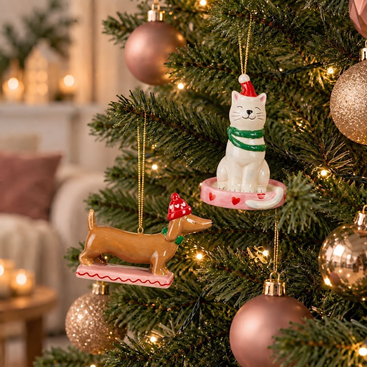 Boule de Noël brun, MICA DECORATIONS