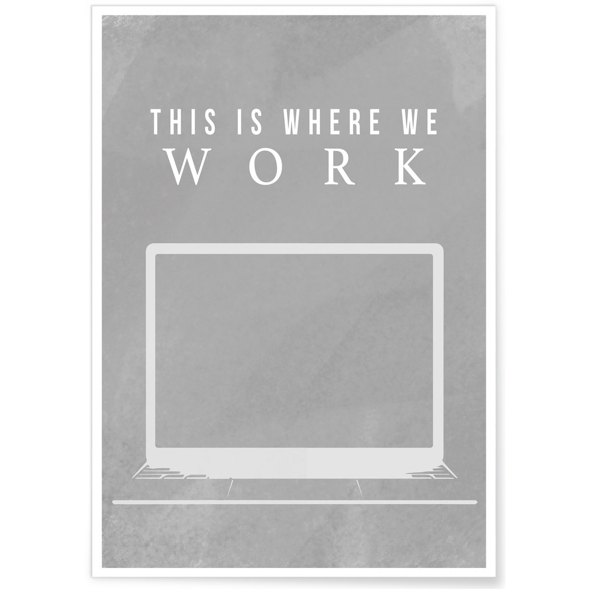 Affiche Laptop blanc, L'AFFICHERIE