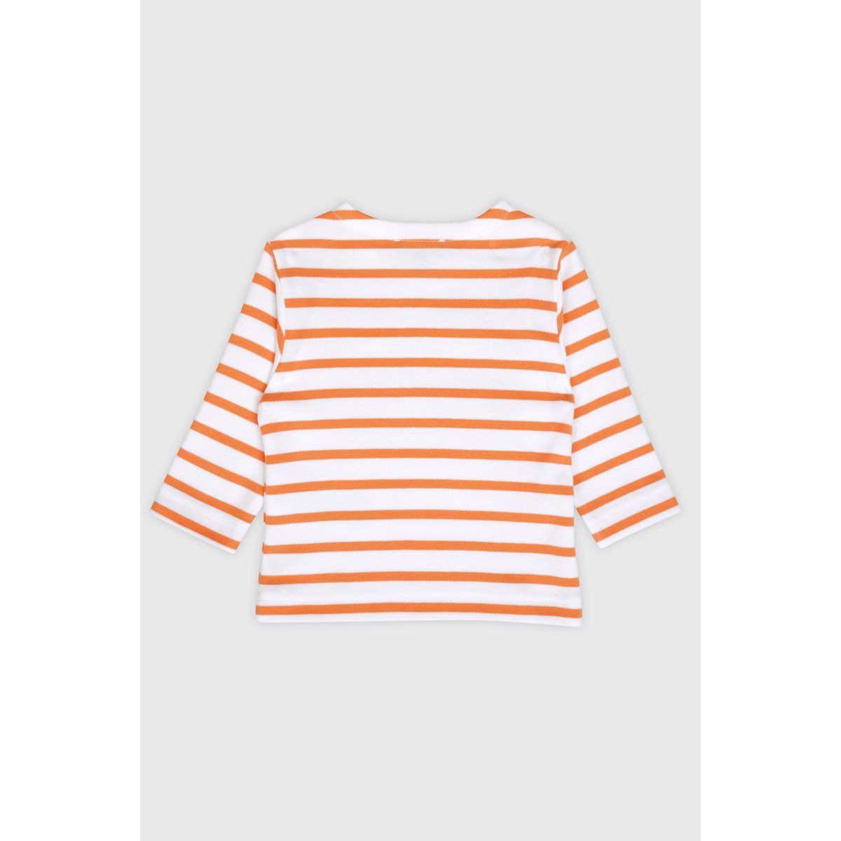 Marinière en coton épais BABY blanc/pêche, ARMOR-LUX