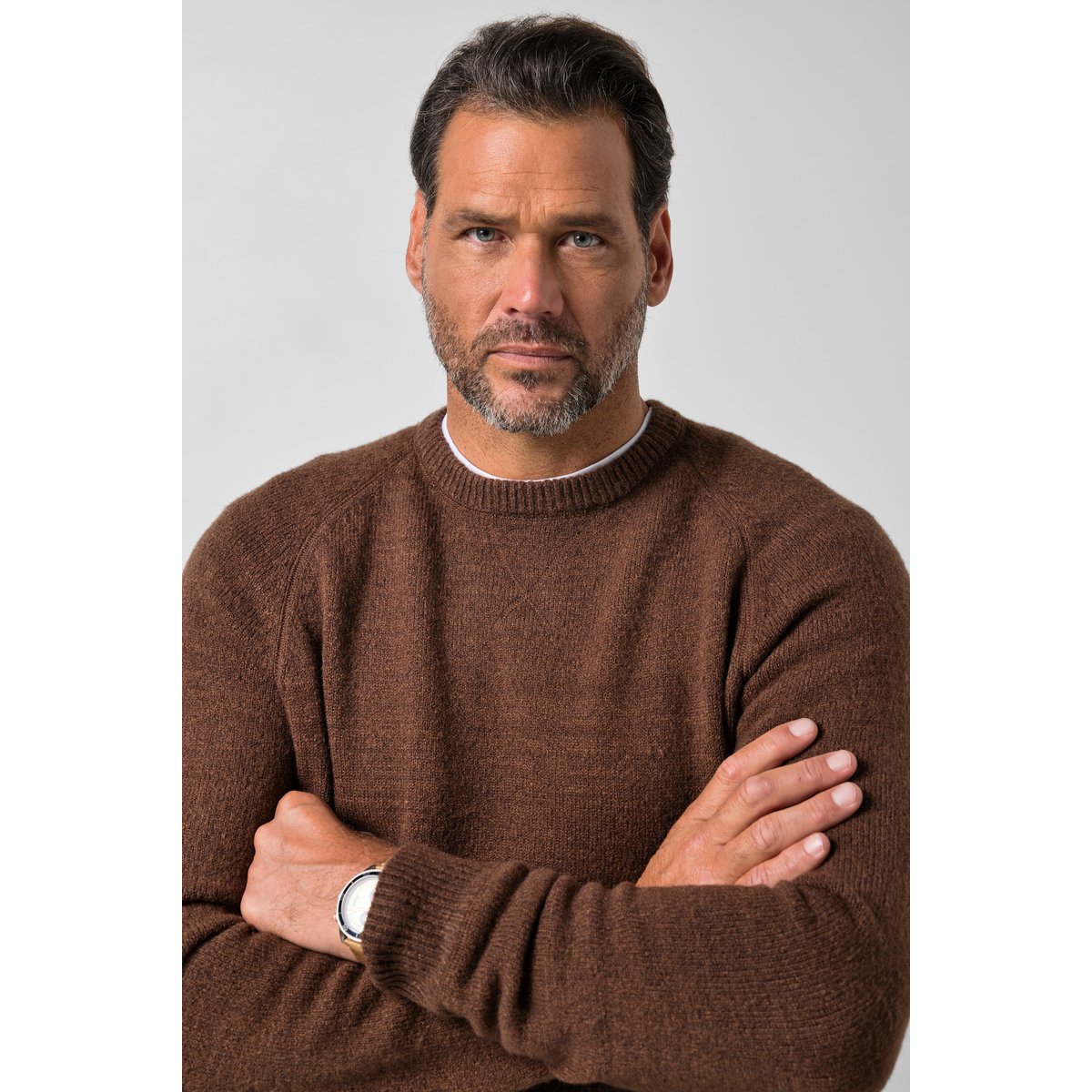 Pull FLEXNAMIC®, maille CashmereTouch marron moka, JP1880