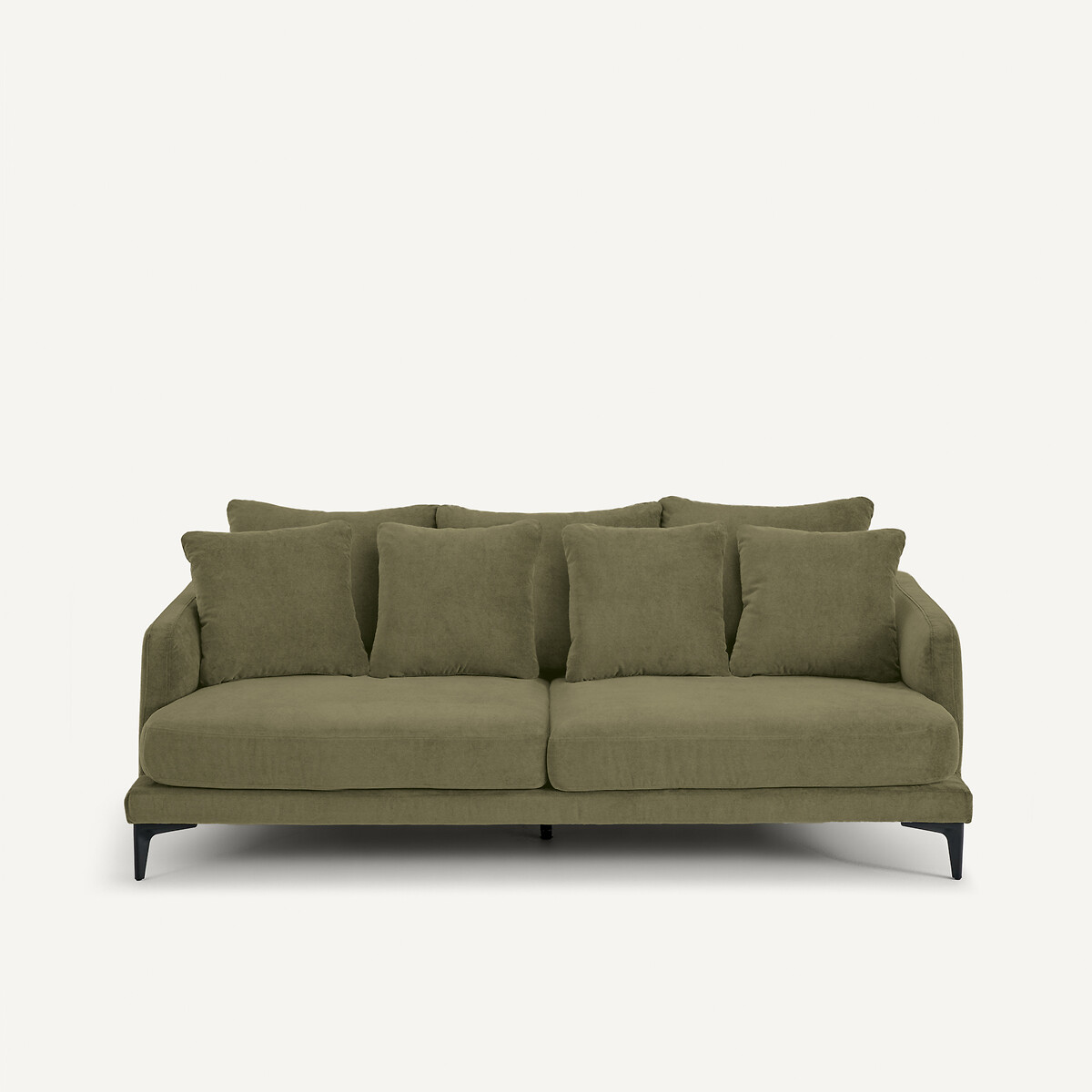 Divano a 3 o 4 posti in velluto stone, MODERNISTE, design di Emmanuel Gallina verde, EMMANUEL GALLINA X AM.PM