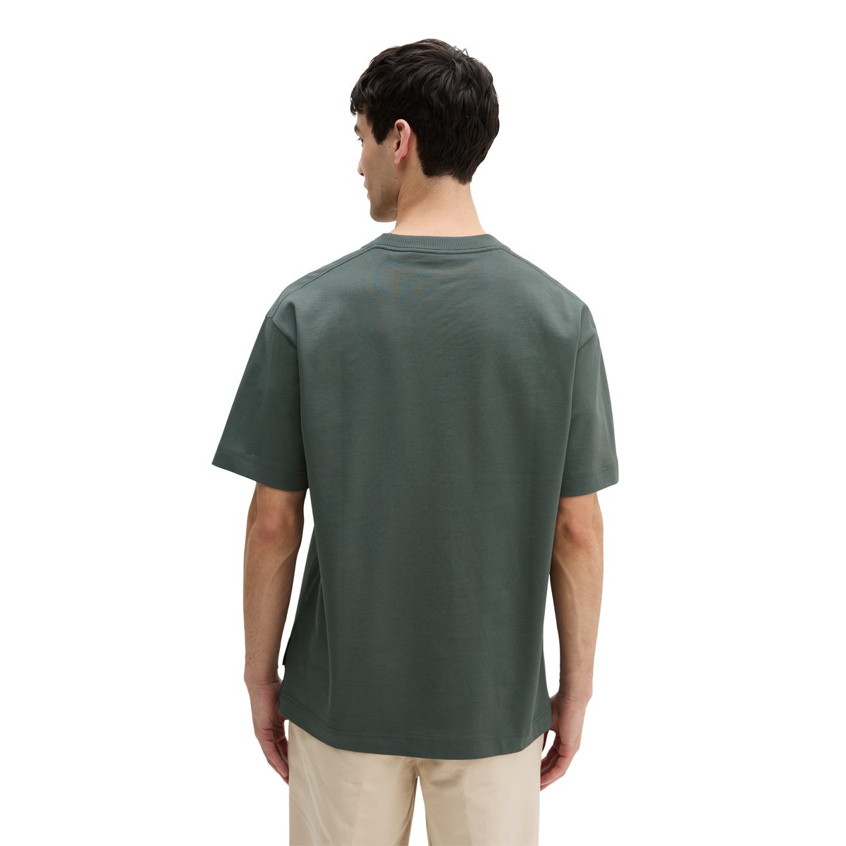 T-shirt relaxed en jersey de coton bio épais gris, MARC O'POLO