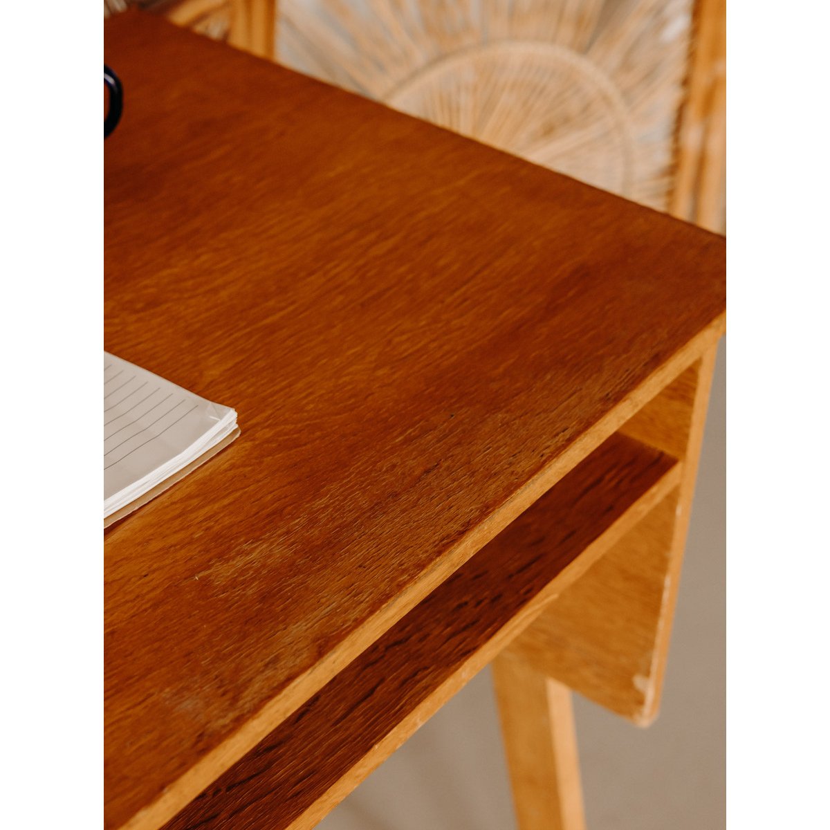 Bureau au style scandinave minimaliste Yvan N°570 - Bon état bois clair, DEBONGOUT