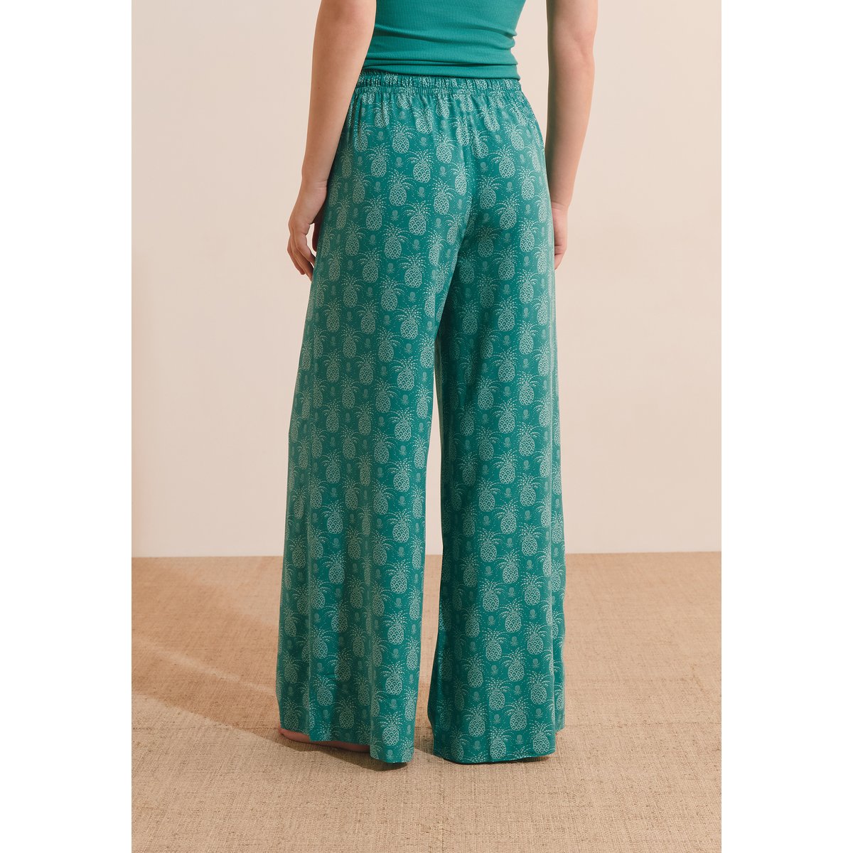Pantalon de pyjama à motifs SPIRA vert sapin, ETAM