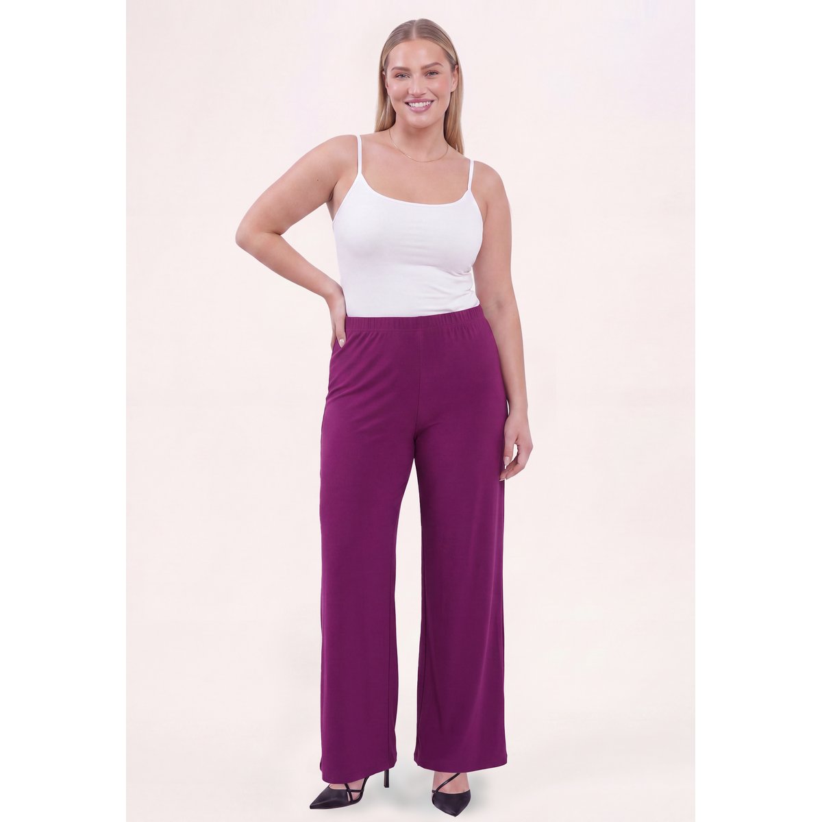 Pantalon Flare Fit violet, YOEK