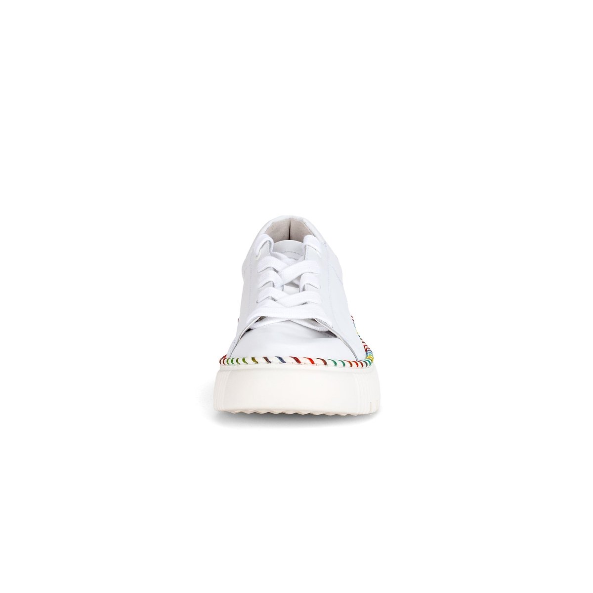 Baskets en cuir lisse à talon compensé blanc, GABOR