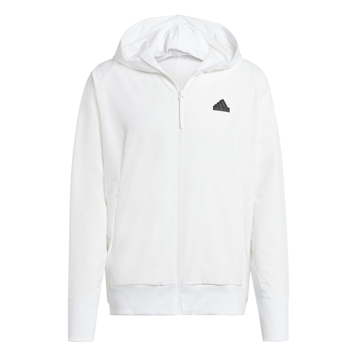 Sweat zippé à capuche ZNE blanc, ADIDAS SPORTSWEAR