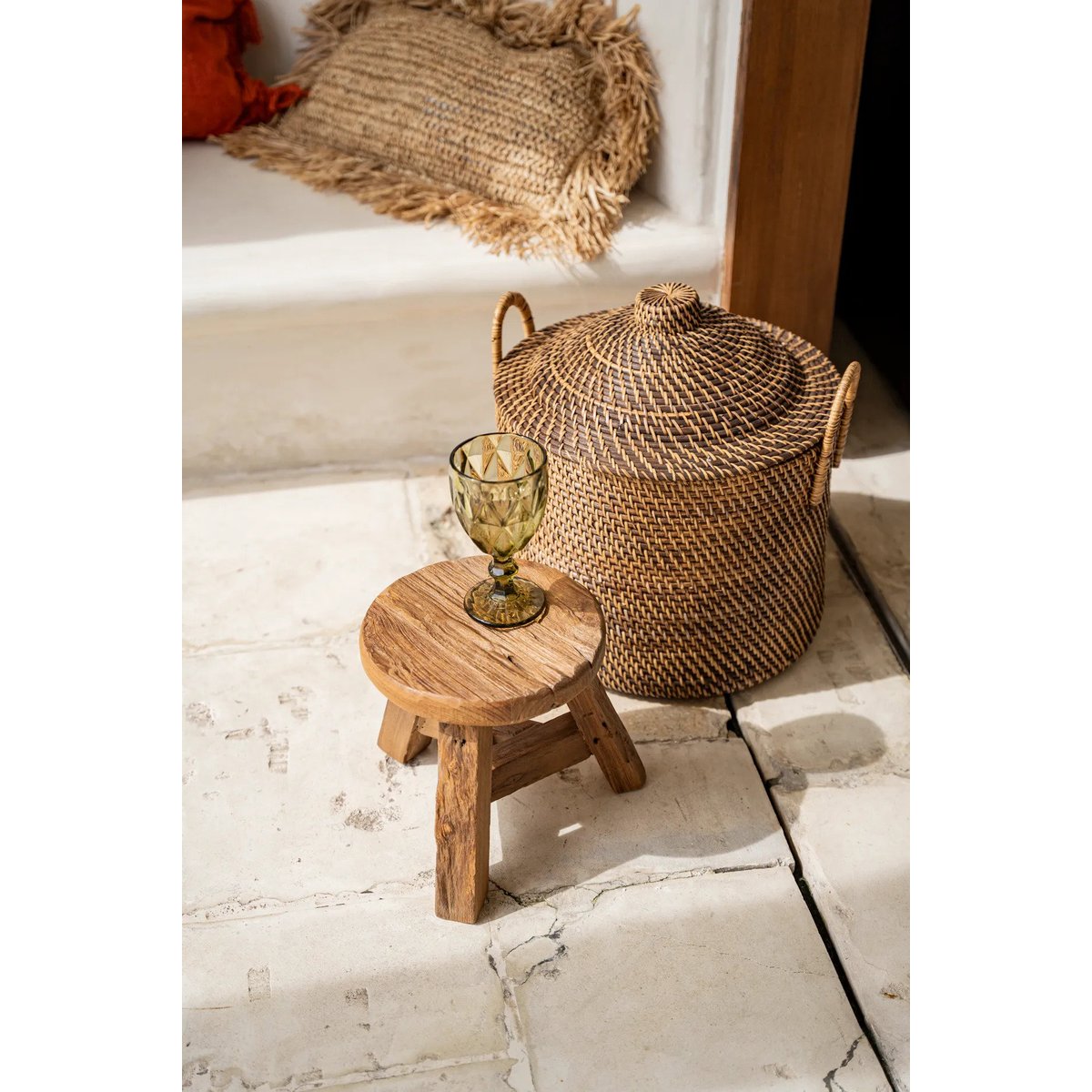 Panier de rangement COLONIAL brun naturel, BAZAR BIZAR