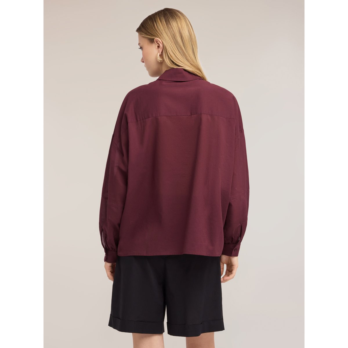Chemise oversize avec lacets violet, MOTIVI