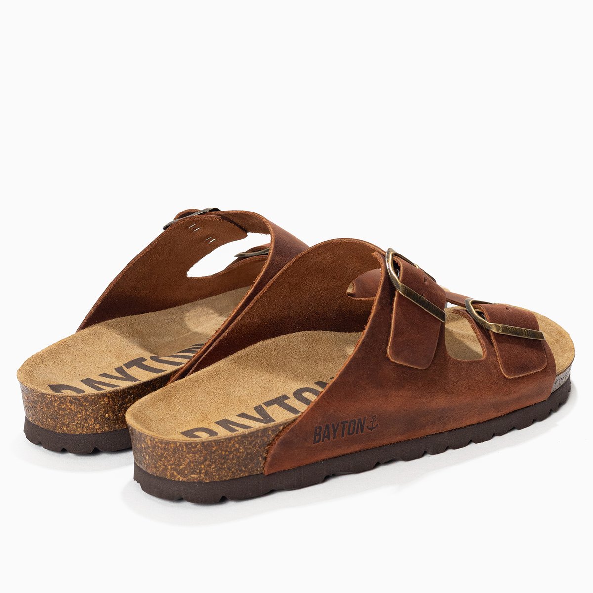 Sandales en cuir ATLAS marron, BAYTON