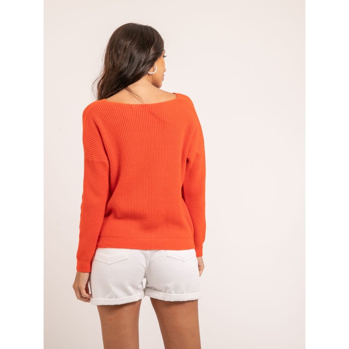 Pull Col V Kyleena orange, DONA LISA