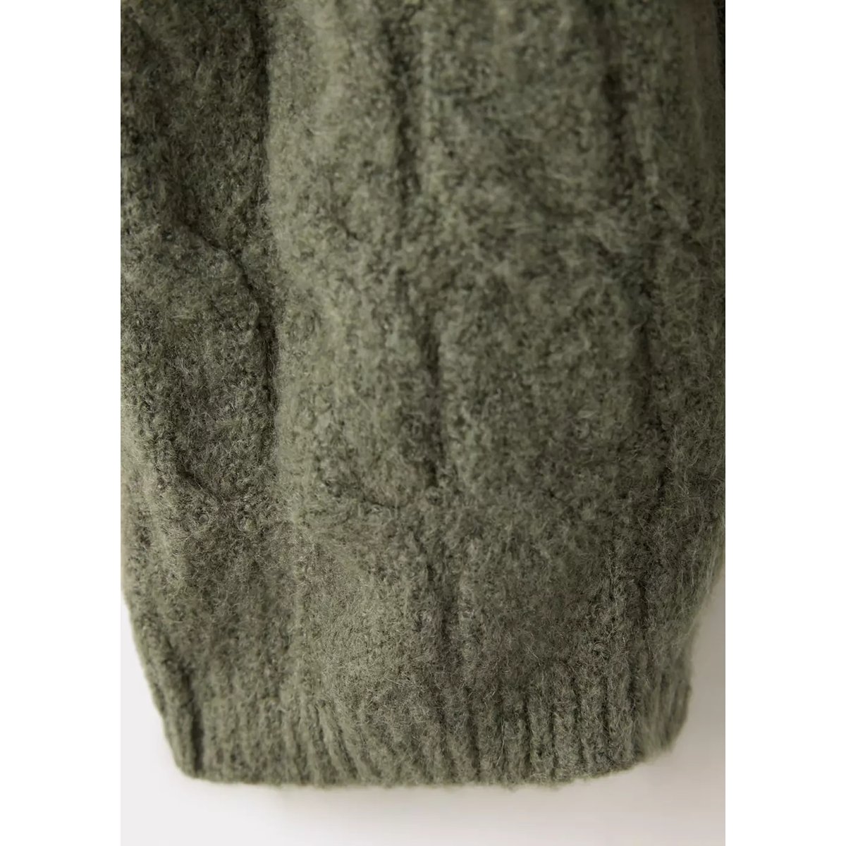 Combinaison longue en maille torsadée vert foncé, MANGO BABY