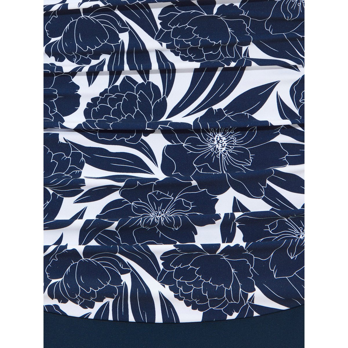 Maillot de bain une pièce amincissant Blossom bleu marine, LASCANA