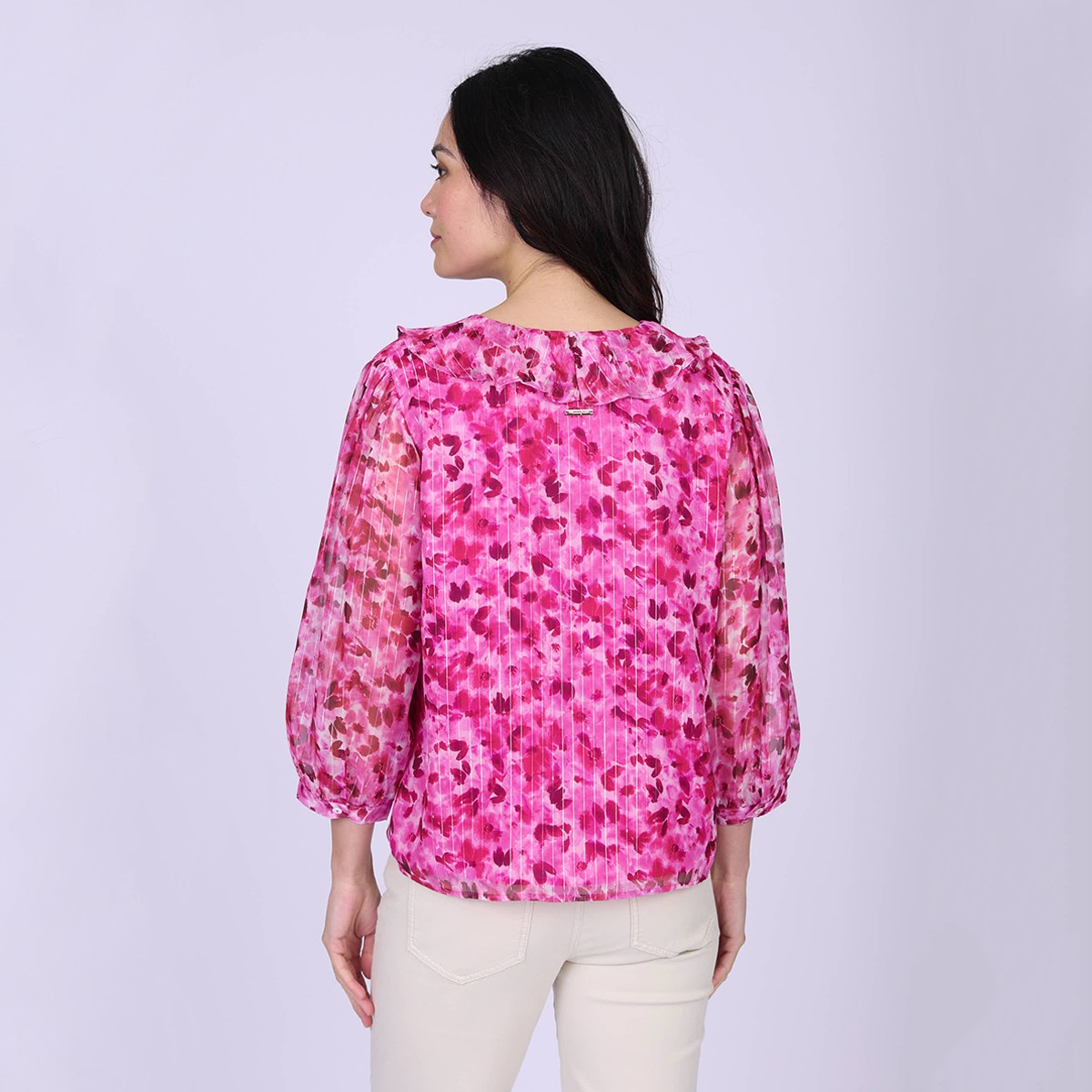 Chemise fleurie Rosa fushia, MISE AU GREEN