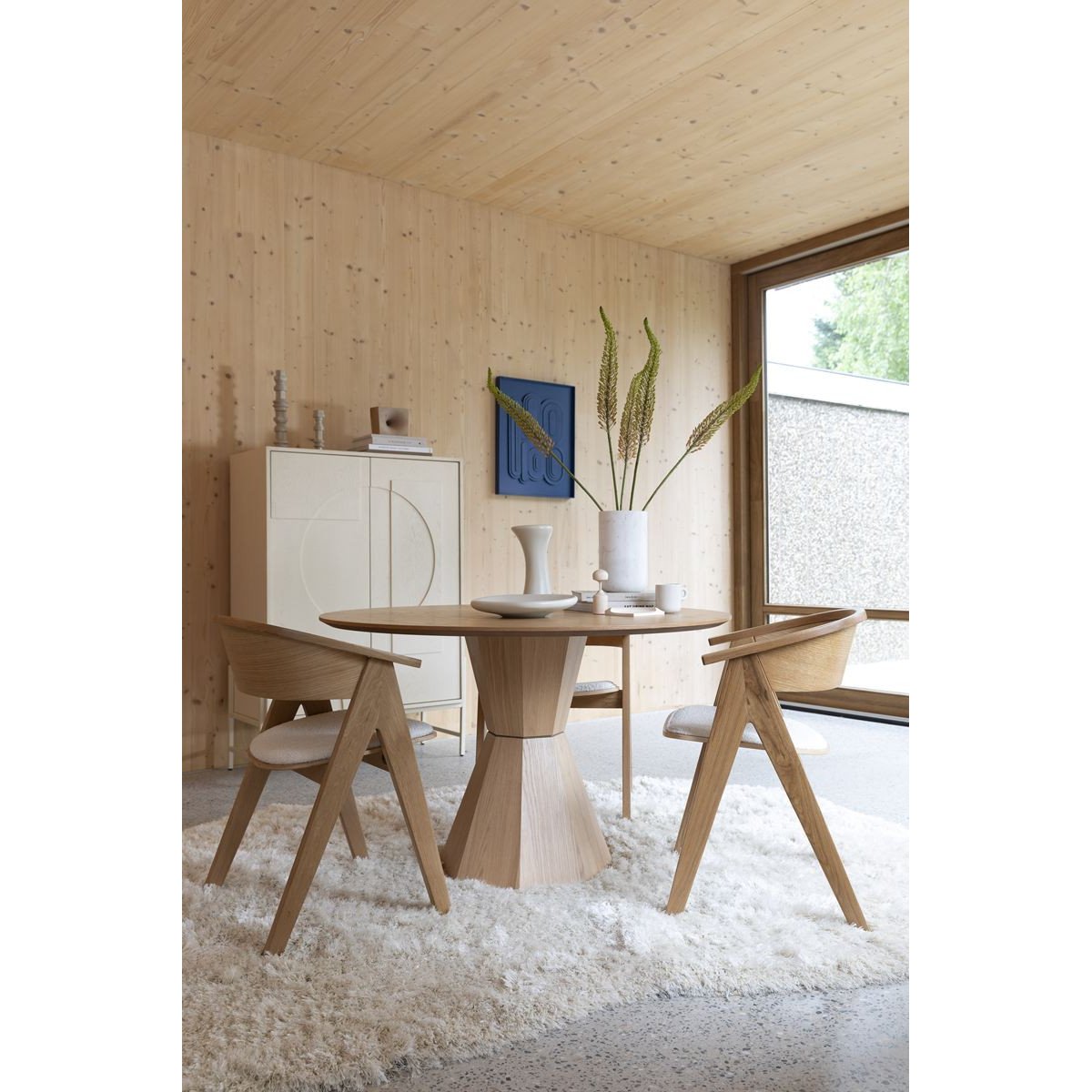 Table à manger carré en bois, L.120 , LOTUS bois, ZUIVER