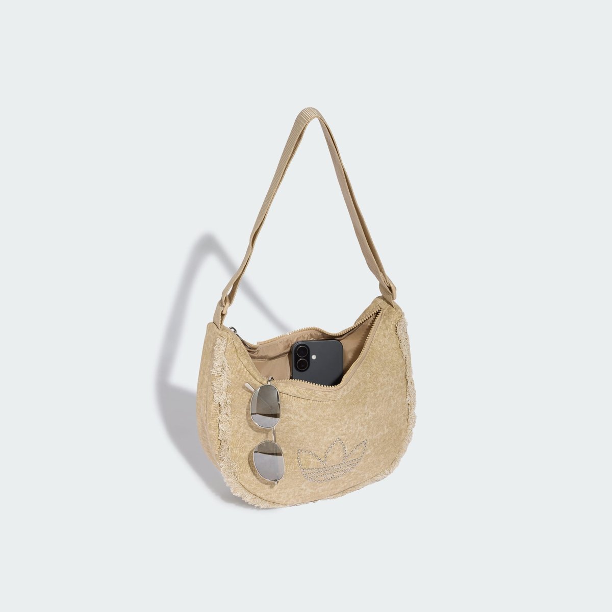 Sac Bandoulière Demi-Lune Aspect Vieilli Sac Bandoulière Demi-Lune Aspect Vieilli khaki three, adidas Originals